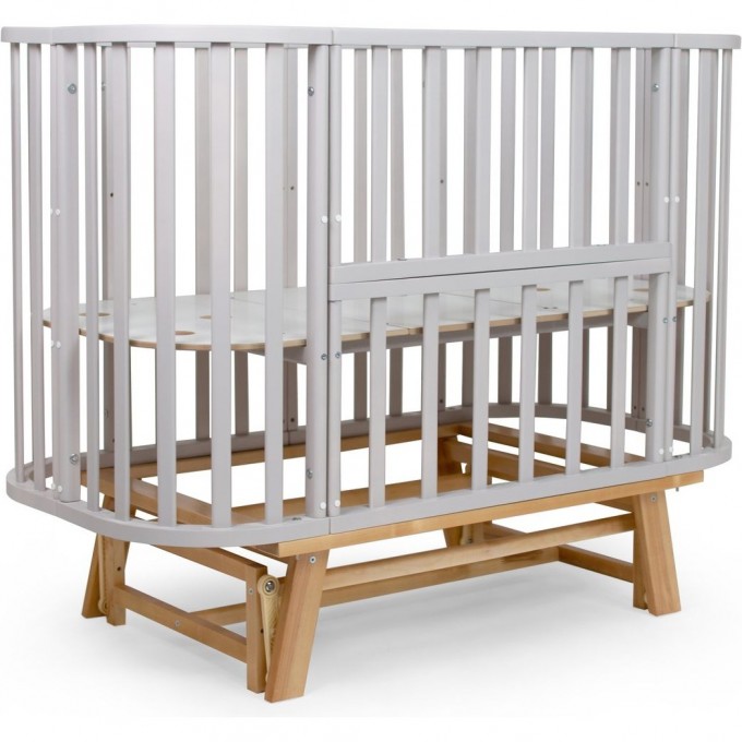 Детская кроватка SWEET BABY BAROCCO с маятником New Grigio/Naturale 426905